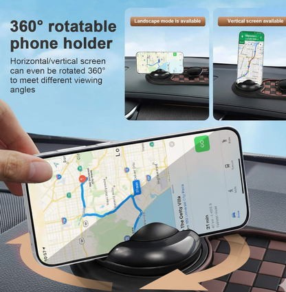 360-degree_rotatable_phone_holder in car anti slip dashboard mat