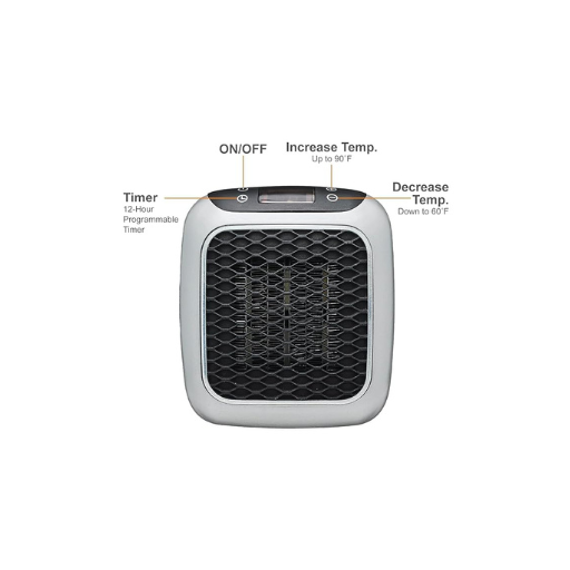 Portable heater with control panel 