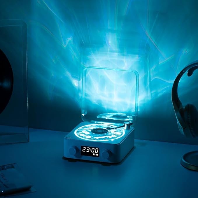 Retro-Style Wireless Waves Vinyl Bluetooth Speaker